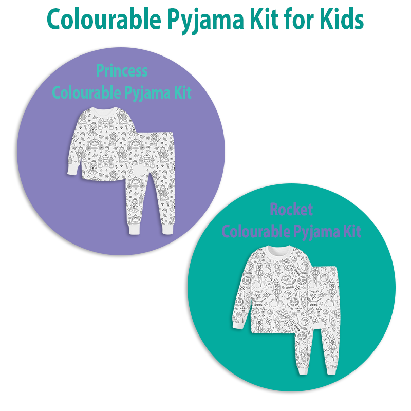 colourable pyjama kit for kids